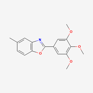 molecular formula C17H17NO4 B5633276 5-methyl-2-(3,4,5-trimethoxyphenyl)-1,3-benzoxazole 