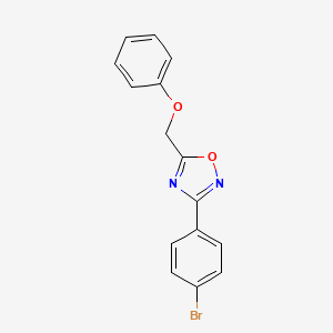 molecular formula C15H11BrN2O2 B5633316 3-(4-bromophenyl)-5-(phenoxymethyl)-1,2,4-oxadiazole 