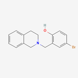 molecular formula C16H16BrNO B5633349 4-bromo-2-(3,4-dihydro-2(1H)-isoquinolinylmethyl)phenol 