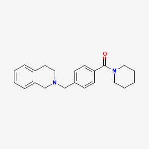 molecular formula C22H26N2O B5633353 2-[4-(1-piperidinylcarbonyl)benzyl]-1,2,3,4-tetrahydroisoquinoline 