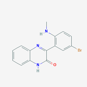 molecular formula C15H12BrN3O B5633364 3-[5-bromo-2-(methylamino)phenyl]-2(1H)-quinoxalinone 