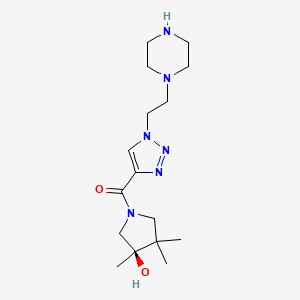 (3R)-3,4,4-trimethyl-1-({1-[2-(1-piperazinyl)ethyl]-1H-1,2,3-triazol-4-yl}carbonyl)-3-pyrrolidinol hydrochloride