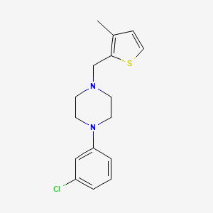 molecular formula C16H19ClN2S B5633445 1-(3-chlorophenyl)-4-[(3-methyl-2-thienyl)methyl]piperazine 