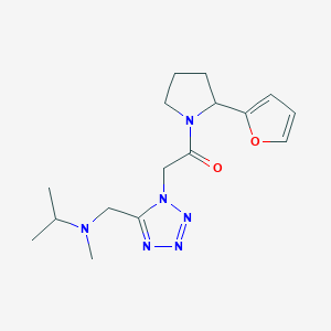 molecular formula C16H24N6O2 B5633454 N-[(1-{2-[2-(2-furyl)pyrrolidin-1-yl]-2-oxoethyl}-1H-tetrazol-5-yl)methyl]-N-methylpropan-2-amine 
