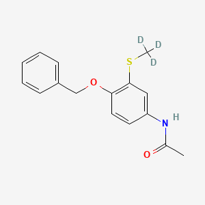 molecular formula C16H17NO2S B563346 O-Benzyl-S-(methyl-d3)-3-thioacetaminophen CAS No. 1184990-56-4