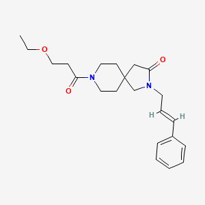 8-(3-ethoxypropanoyl)-2-[(2E)-3-phenyl-2-propen-1-yl]-2,8-diazaspiro[4.5]decan-3-one