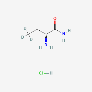 molecular formula C4H11ClN2O B563348 (S)-2-Aminobutyramide-d3 Hydrochloride CAS No. 1217605-54-3