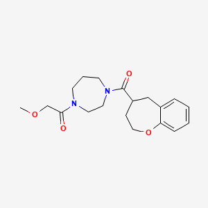 molecular formula C19H26N2O4 B5633495 1-(methoxyacetyl)-4-(2,3,4,5-tetrahydro-1-benzoxepin-4-ylcarbonyl)-1,4-diazepane 
