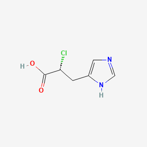 molecular formula C6H7ClN2O2 B563352 (2R)-2-Chloro-3-(1H-imidazol-5-yl)propanoic acid CAS No. 17561-27-2