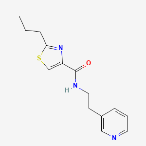 molecular formula C14H17N3OS B5633535 2-propyl-N-[2-(3-pyridinyl)ethyl]-1,3-thiazole-4-carboxamide 