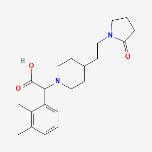 molecular formula C21H30N2O3 B5633561 (2,3-dimethylphenyl){4-[2-(2-oxopyrrolidin-1-yl)ethyl]piperidin-1-yl}acetic acid 