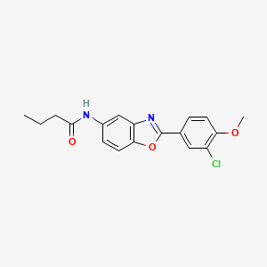 N-[2-(3-chloro-4-methoxyphenyl)-1,3-benzoxazol-5-yl]butanamide