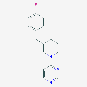 molecular formula C16H18FN3 B5633568 4-[3-(4-fluorobenzyl)piperidin-1-yl]pyrimidine 