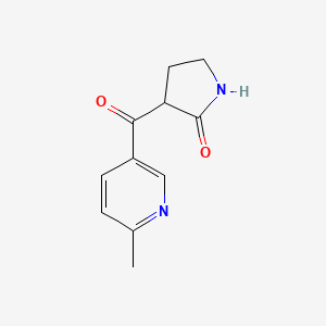 molecular formula C11H12N2O2 B563358 3-(6-Methylpyridine-3-carbonyl)pyrrolidin-2-one CAS No. 1076198-57-6