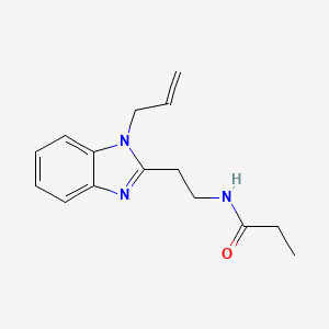 molecular formula C15H19N3O B5633583 N-[2-(1-allyl-1H-benzimidazol-2-yl)ethyl]propanamide 