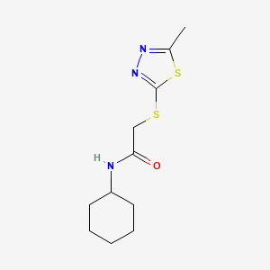 molecular formula C11H17N3OS2 B5633590 N-cyclohexyl-2-[(5-methyl-1,3,4-thiadiazol-2-yl)thio]acetamide 