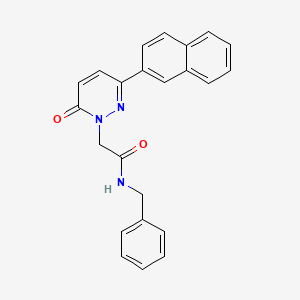 molecular formula C23H19N3O2 B5633618 N-benzyl-2-[3-(2-naphthyl)-6-oxo-1(6H)-pyridazinyl]acetamide 
