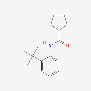 molecular formula C16H23NO B5633653 N-(2-tert-butylphenyl)cyclopentanecarboxamide 