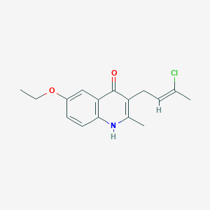 molecular formula C16H18ClNO2 B5633688 3-(3-chloro-2-buten-1-yl)-6-ethoxy-2-methyl-4-quinolinol 