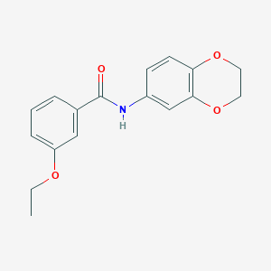 molecular formula C17H17NO4 B5633711 N-(2,3-dihydro-1,4-benzodioxin-6-yl)-3-ethoxybenzamide CAS No. 332922-64-2