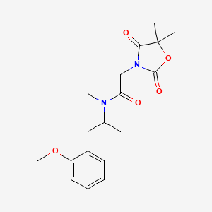 molecular formula C18H24N2O5 B5633730 2-(5,5-dimethyl-2,4-dioxo-1,3-oxazolidin-3-yl)-N-[2-(2-methoxyphenyl)-1-methylethyl]-N-methylacetamide 