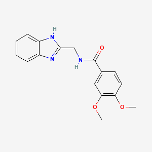 molecular formula C17H17N3O3 B5633752 N-(1H-benzimidazol-2-ylmethyl)-3,4-dimethoxybenzamide 