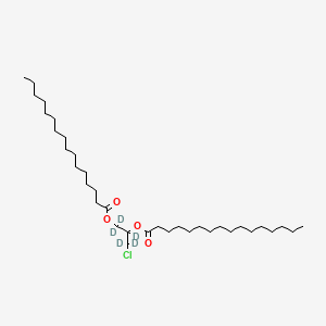 molecular formula C35H67ClO4 B563376 外消旋 1,2-二棕榈酰-3-氯丙二醇-d5 CAS No. 1185057-55-9