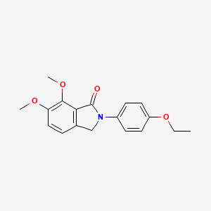 molecular formula C18H19NO4 B5633762 2-(4-ethoxyphenyl)-6,7-dimethoxy-1-isoindolinone 