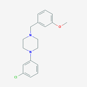 molecular formula C18H21ClN2O B5633767 1-(3-chlorophenyl)-4-(3-methoxybenzyl)piperazine 