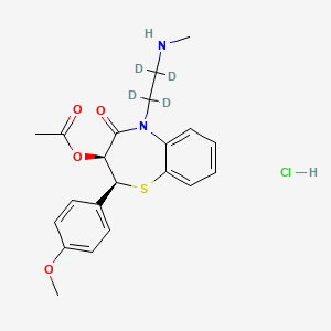 molecular formula C21H25ClN2O4S B563377 N-Desmethyl Diltiazem-d4 Hydrochloride CAS No. 1217650-51-5