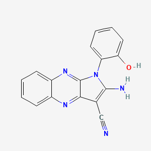 molecular formula C17H11N5O B5633778 2-amino-1-(2-hydroxyphenyl)-1H-pyrrolo[2,3-b]quinoxaline-3-carbonitrile 