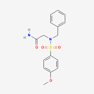 molecular formula C16H18N2O4S B5633783 N~2~-benzyl-N~2~-[(4-methoxyphenyl)sulfonyl]glycinamide 