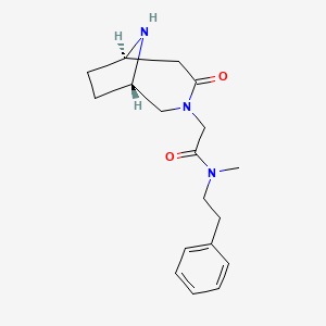 N-methyl-2-[rel-(1S,6R)-4-oxo-3,9-diazabicyclo[4.2.1]non-3-yl]-N-(2-phenylethyl)acetamide hydrochloride