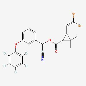 molecular formula C22H19Br2NO3 B563380 溴氰菊酯-d5（非对映异构体混合物） CAS No. 1217633-23-2