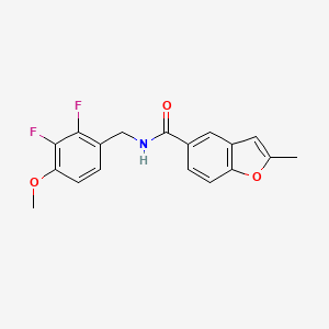 molecular formula C18H15F2NO3 B5633802 N-(2,3-difluoro-4-methoxybenzyl)-2-methyl-1-benzofuran-5-carboxamide 