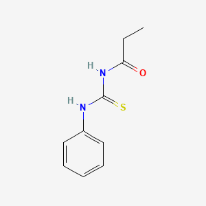 molecular formula C10H12N2OS B5633816 N-(anilinocarbonothioyl)propanamide CAS No. 14786-04-0