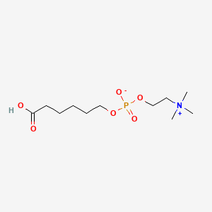 molecular formula C11H24NO6P B563384 6-(O-phosphorylcholine)hydroxyhexanoic acid CAS No. 73839-24-4