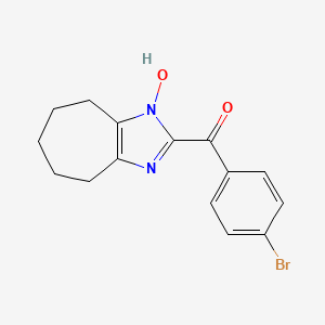 molecular formula C15H15BrN2O2 B5633855 (4-bromophenyl)(1-hydroxy-1,4,5,6,7,8-hexahydrocyclohepta[d]imidazol-2-yl)methanone 