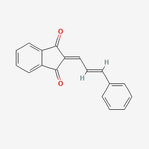 molecular formula C18H12O2 B5633857 2-(3-phenyl-2-propen-1-ylidene)-1H-indene-1,3(2H)-dione 