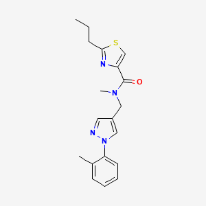 N-methyl-N-{[1-(2-methylphenyl)-1H-pyrazol-4-yl]methyl}-2-propyl-1,3-thiazole-4-carboxamide