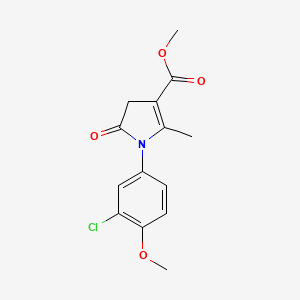 methyl 1-(3-chloro-4-methoxyphenyl)-2-methyl-5-oxo-4,5-dihydro-1H-pyrrole-3-carboxylate