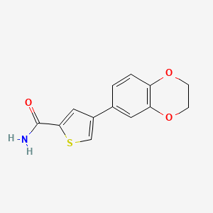 molecular formula C13H11NO3S B5633887 4-(2,3-dihydro-1,4-benzodioxin-6-yl)thiophene-2-carboxamide 
