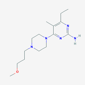 molecular formula C15H27N5O B5633892 4-ethyl-6-[4-(3-methoxypropyl)piperazin-1-yl]-5-methylpyrimidin-2-amine 