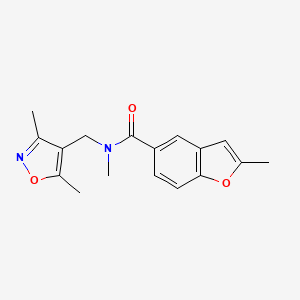 N-[(3,5-dimethyl-4-isoxazolyl)methyl]-N,2-dimethyl-1-benzofuran-5-carboxamide