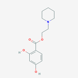 molecular formula C14H19NO4 B5633911 2-(1-piperidinyl)ethyl 2,4-dihydroxybenzoate 