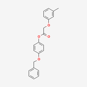 molecular formula C22H20O4 B5633945 4-(benzyloxy)phenyl (3-methylphenoxy)acetate 