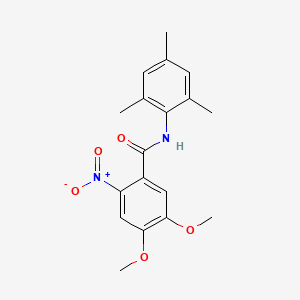 molecular formula C18H20N2O5 B5633959 N-mesityl-4,5-dimethoxy-2-nitrobenzamide CAS No. 6103-06-6