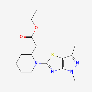 ethyl [1-(1,3-dimethyl-1H-pyrazolo[3,4-d][1,3]thiazol-5-yl)piperidin-2-yl]acetate