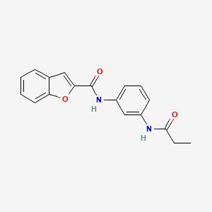 molecular formula C18H16N2O3 B5633966 N-[3-(propionylamino)phenyl]-1-benzofuran-2-carboxamide 
