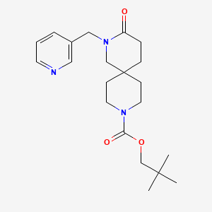 molecular formula C21H31N3O3 B5633967 2,2-dimethylpropyl 3-oxo-2-(pyridin-3-ylmethyl)-2,9-diazaspiro[5.5]undecane-9-carboxylate 